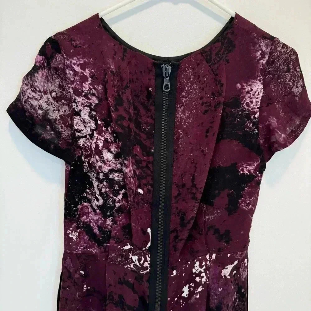 rag & bone galaxy print purple shift dress size 2